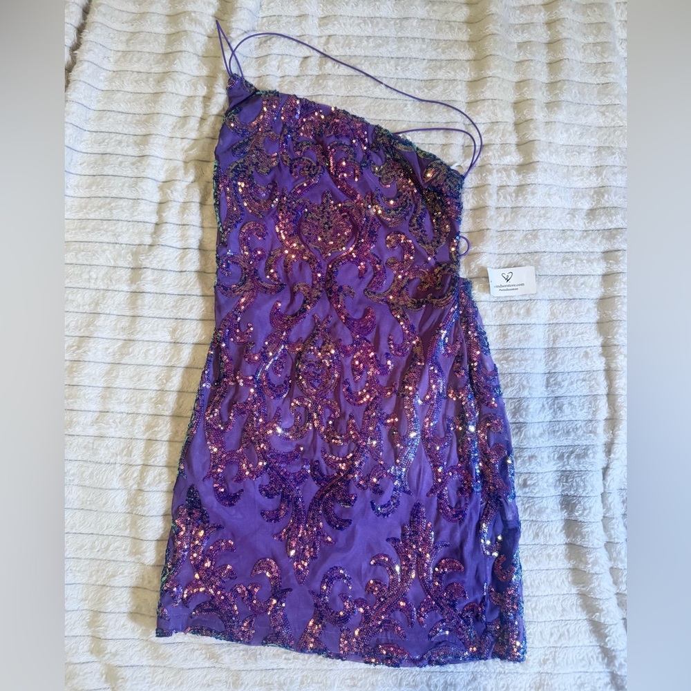 Windsor Purple and Pink Sequin Dress